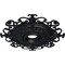 Ekena Millwork Orleans Ceiling Medallion (Fits Canopies up to 8 1/4"), 38 3/8"OD x 6 5/8"ID x 2 7/8"P, Steel Gray CM38OLSGS - alternate 3
